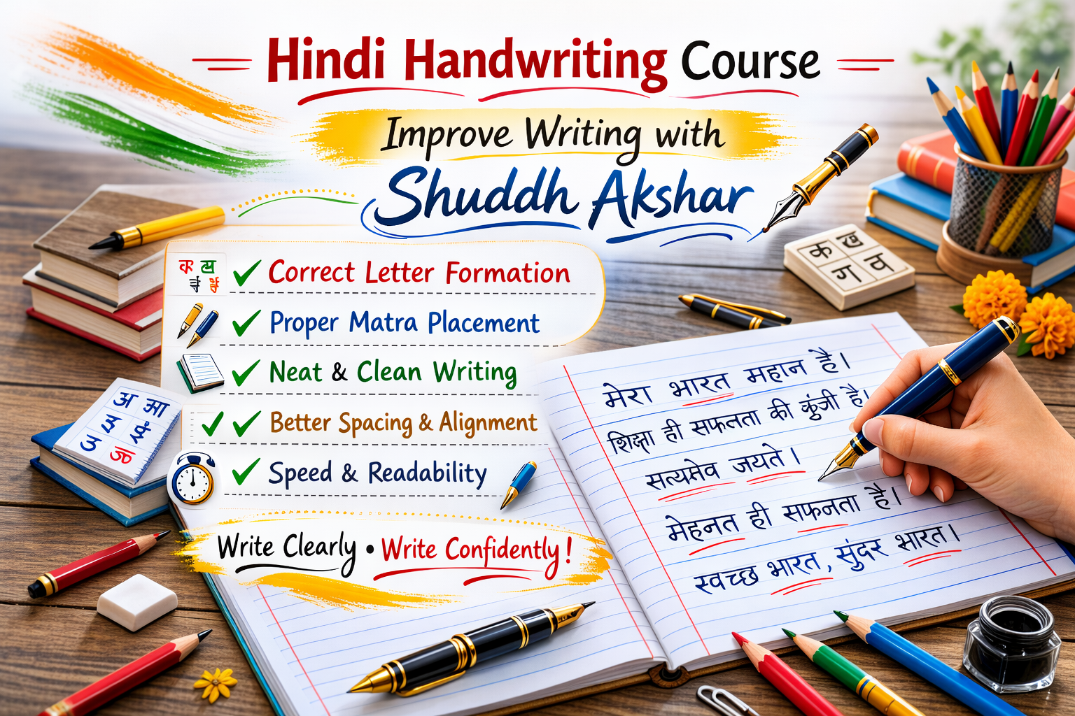 Hindi Handwriting Course – Improve Writing with Shuddh Akshar